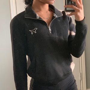 Pink Quarter-Zip Sweater